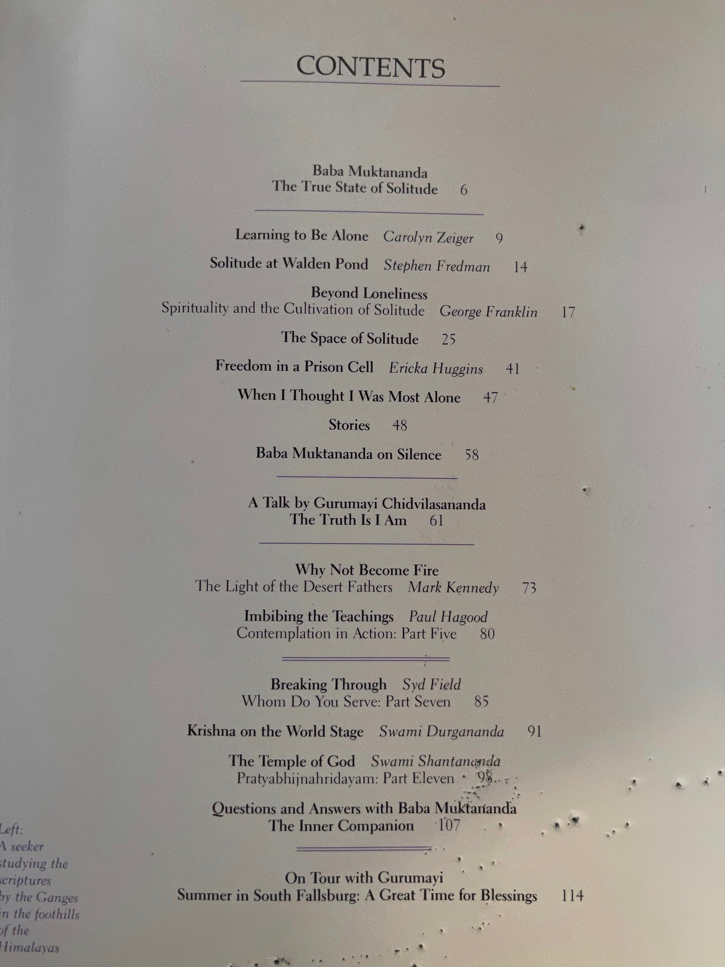 Darshan Magazine, In The Company of The Saints, Aloneness, Bodhi Books and Magazines