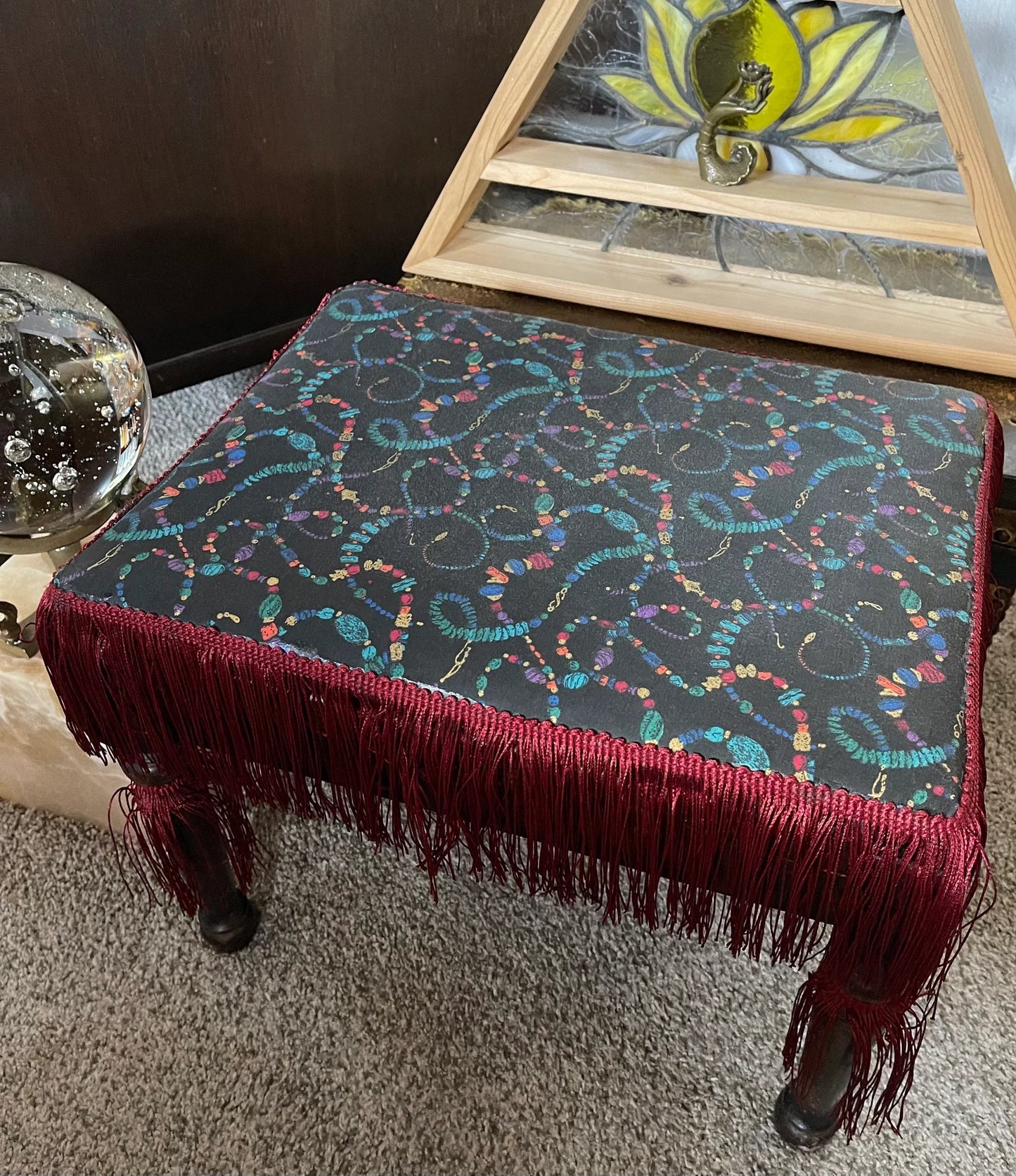 A Little Bit Witchy Decor, Primitive Footstool, Bodhi Vintage