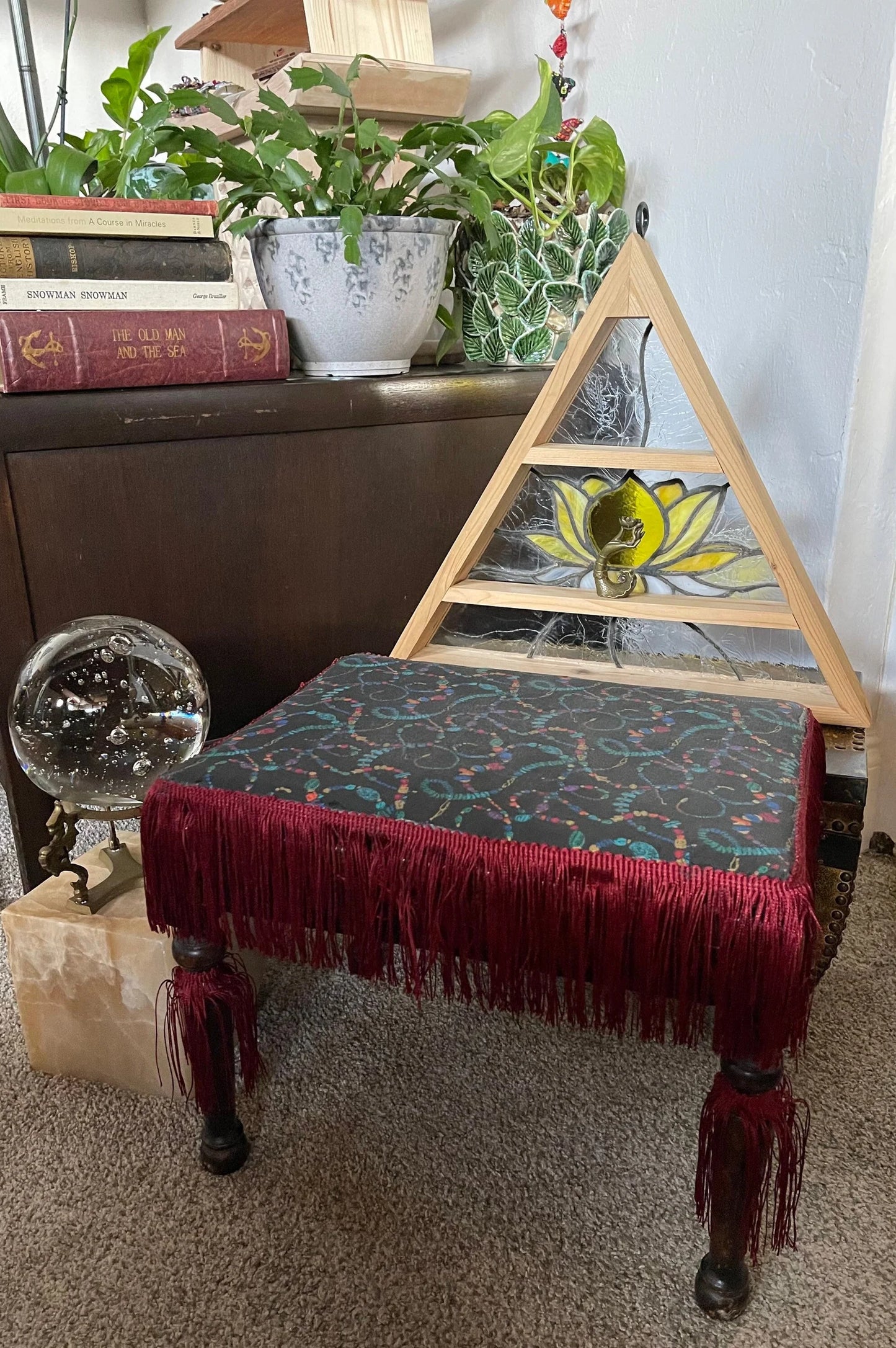 A Little Bit Witchy Decor, Primitive Footstool, Bodhi Vintage