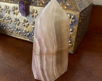 Beautifully Banded Rainbow Fluorite Tower, Crystal Magic