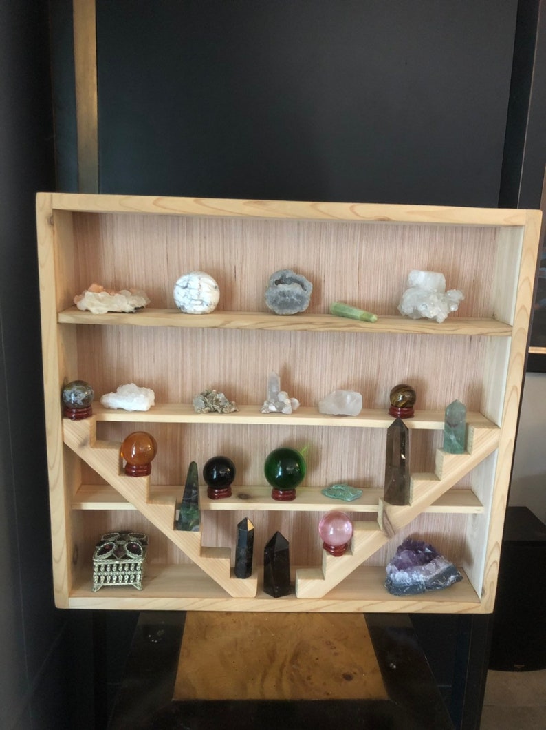 Crystal Tower Display Shelf, Essential Oil Shelf, Home Decor