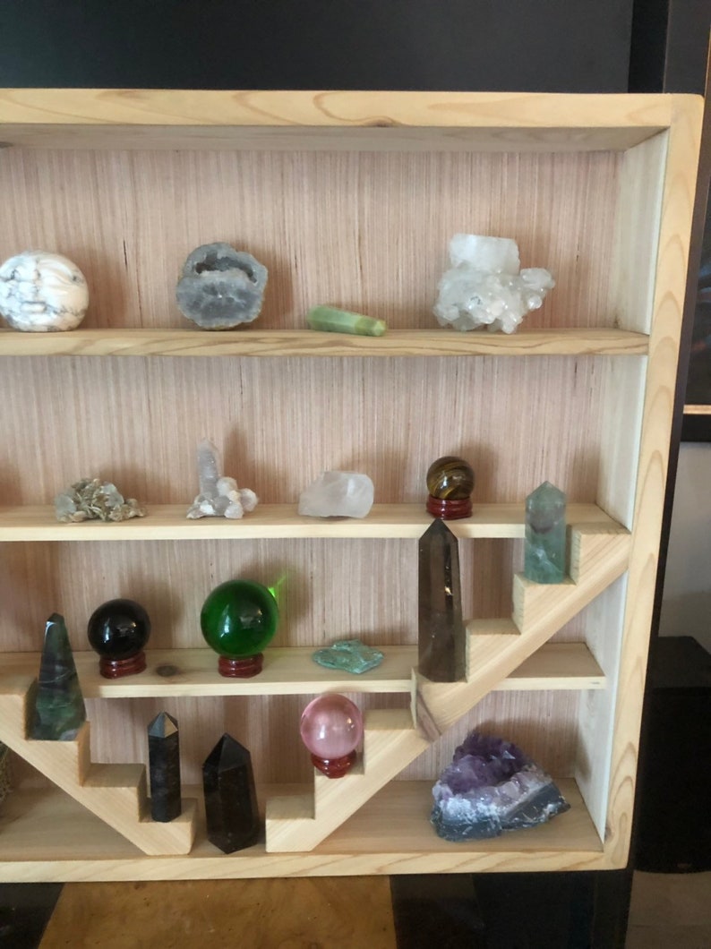 Crystal Tower Display Shelf, Essential Oil Shelf, Home Decor