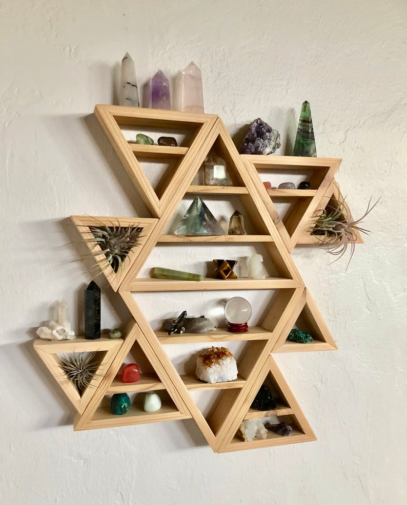 Floating "MIXED UP" Shelves, Triangle Shelf, Bodhi Signs