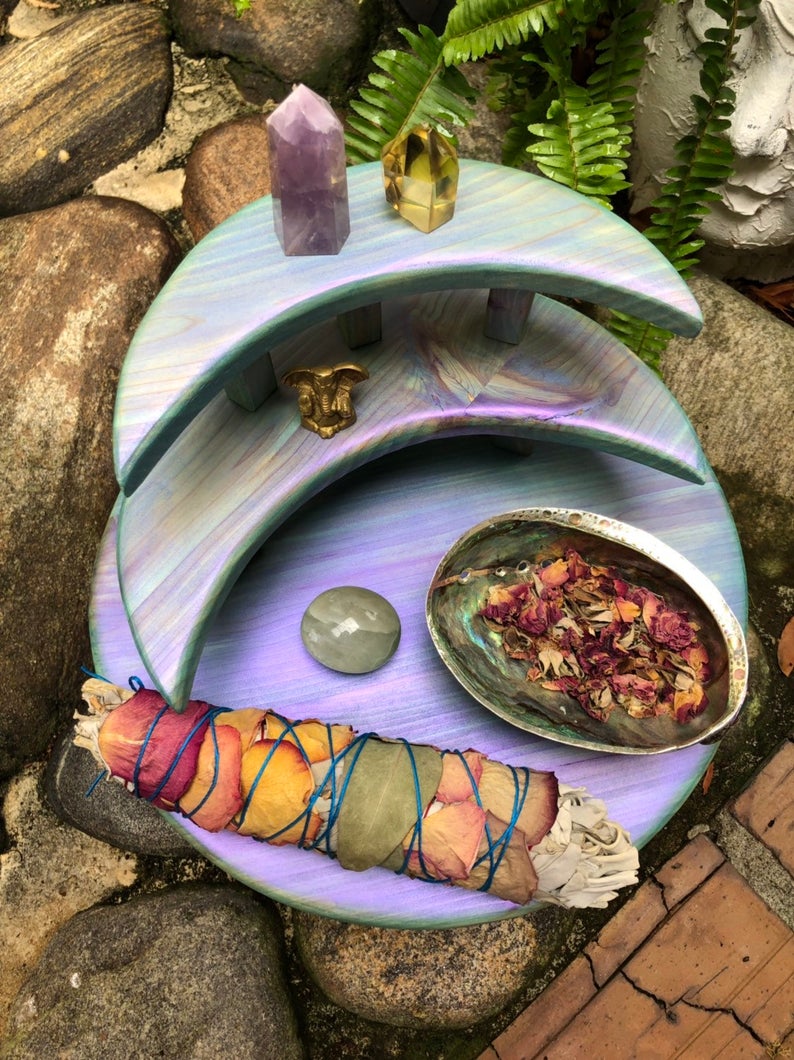 Stacking Moon Meditation Tables, Home Decor