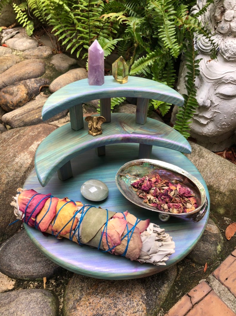 Stacking Moon Meditation Tables, Home Decor