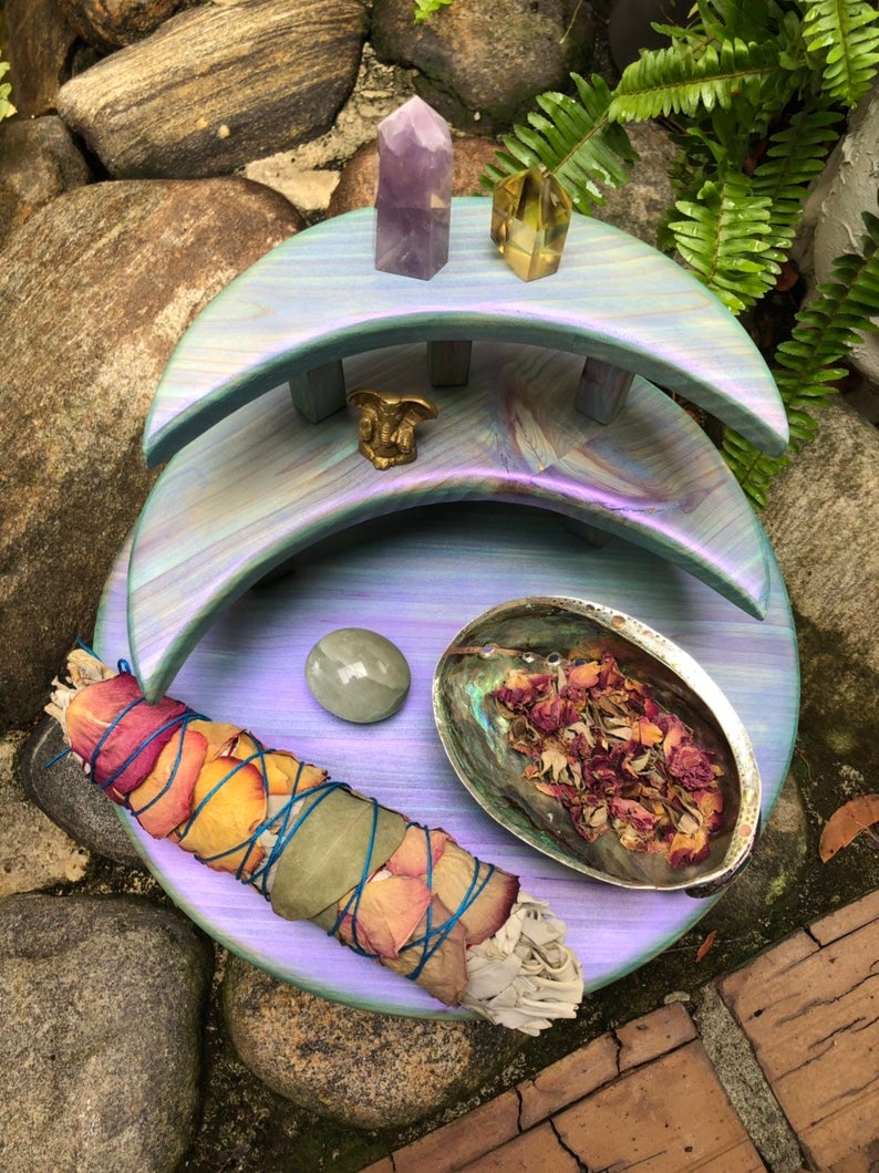 Stacking Moon Meditation Tables, Home Decor