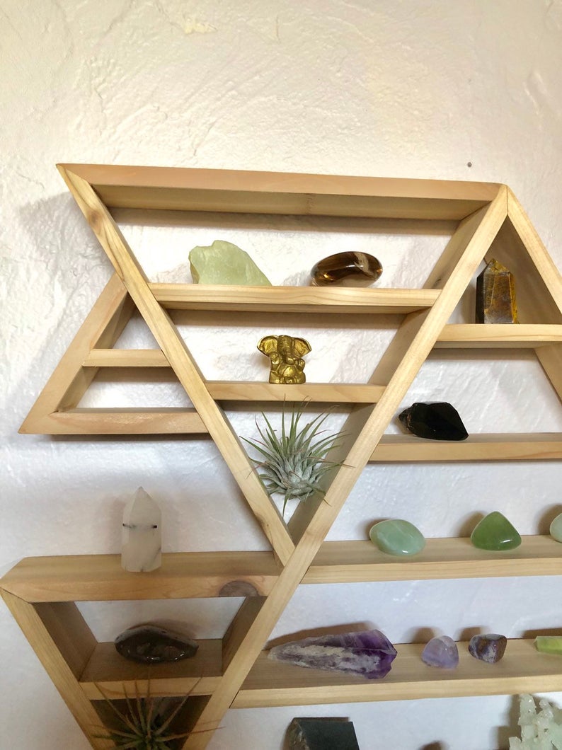 Large Triangle Shelf Geometrical Display, Home Decor