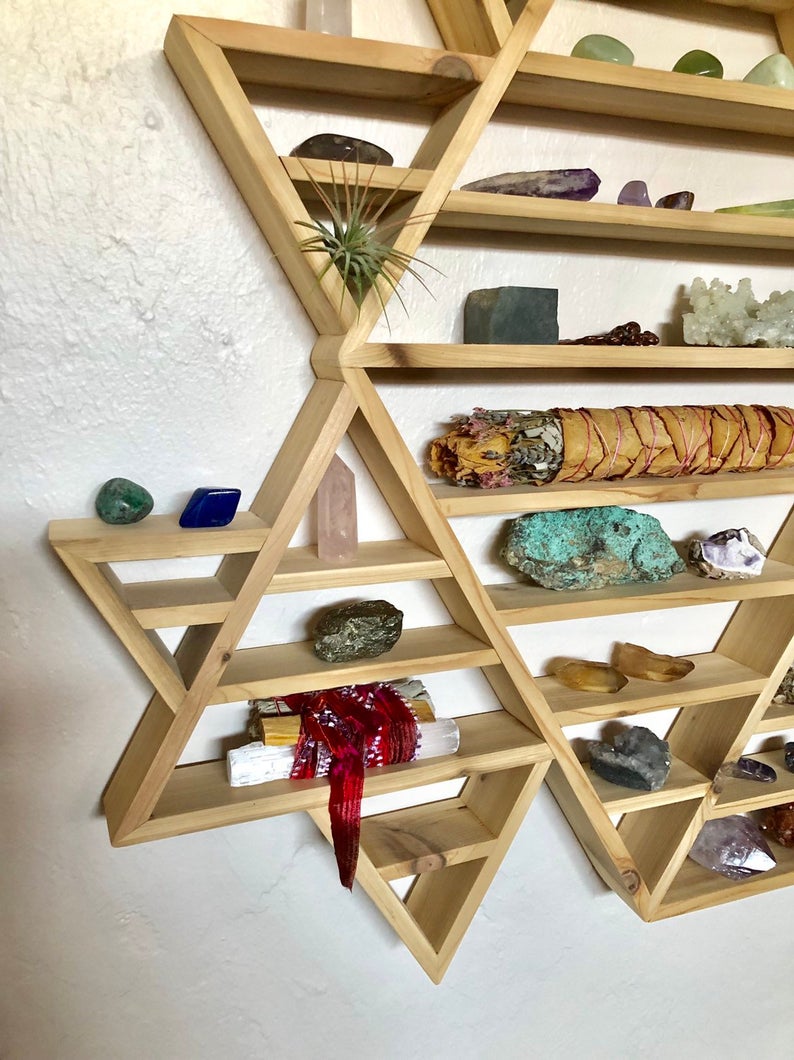 Large Triangle Shelf Geometrical Display, Home Decor