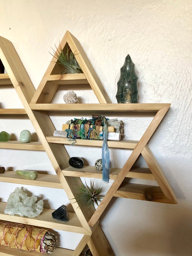 Large Triangle Shelf Geometrical Display, Home Decor