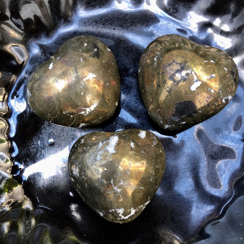 Prosperity and Abundance, Gorgeous Chalcopyrite Stone Love Heart, Crystal Magic