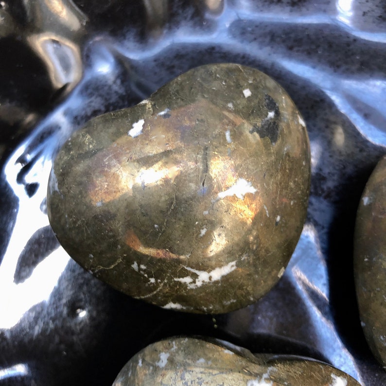 Prosperity and Abundance, Gorgeous Chalcopyrite Stone Love Heart, Crystal Magic