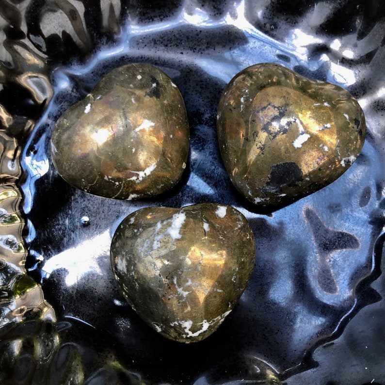 Prosperity and Abundance, Gorgeous Chalcopyrite Stone Love Heart, Crystal Magic