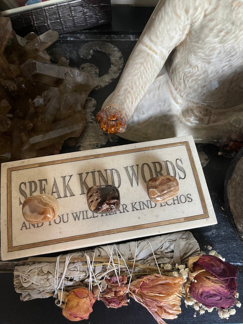 Coffee Calcite Tumbled Crystals, Crystal Magic
