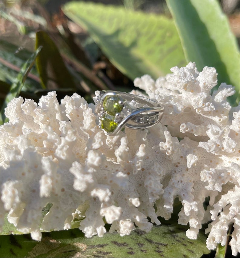 Uplifting and Beautiful Vintage Green Amethyst Ring, Bodhi Jewelry
