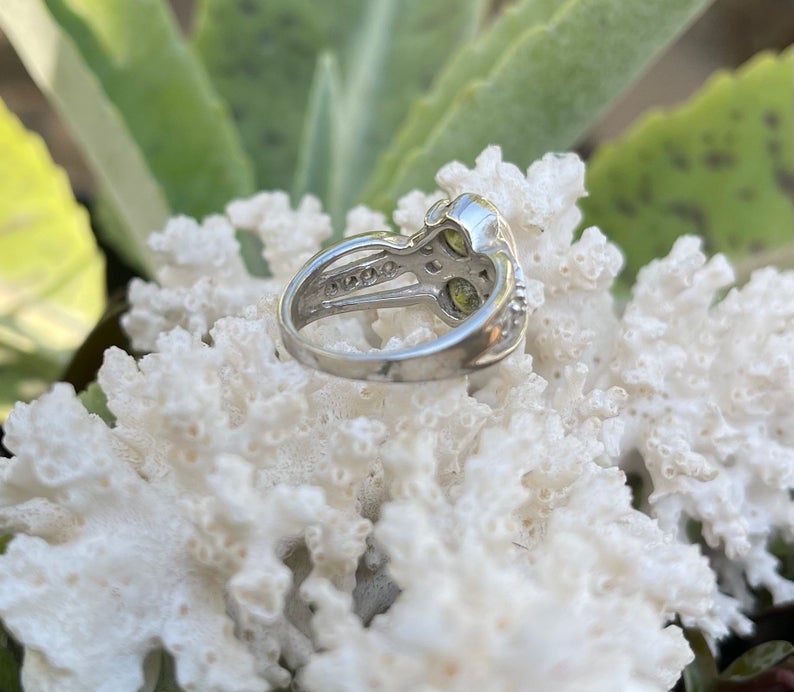 Uplifting and Beautiful Vintage Green Amethyst Ring, Bodhi Jewelry