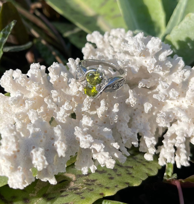 Uplifting and Beautiful Vintage Green Amethyst Ring, Bodhi Jewelry