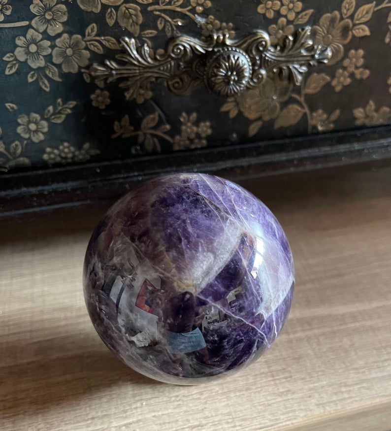 Nice Patterns Banded Dream Amethyst Sphere, Crystal Magic