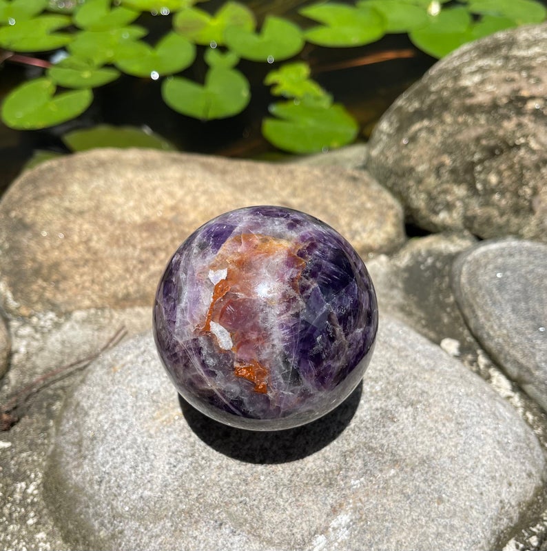 Nice Patterns Banded Dream Amethyst Sphere, Crystal Magic