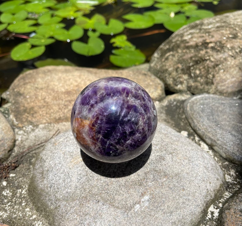 Nice Patterns Banded Dream Amethyst Sphere, Crystal Magic