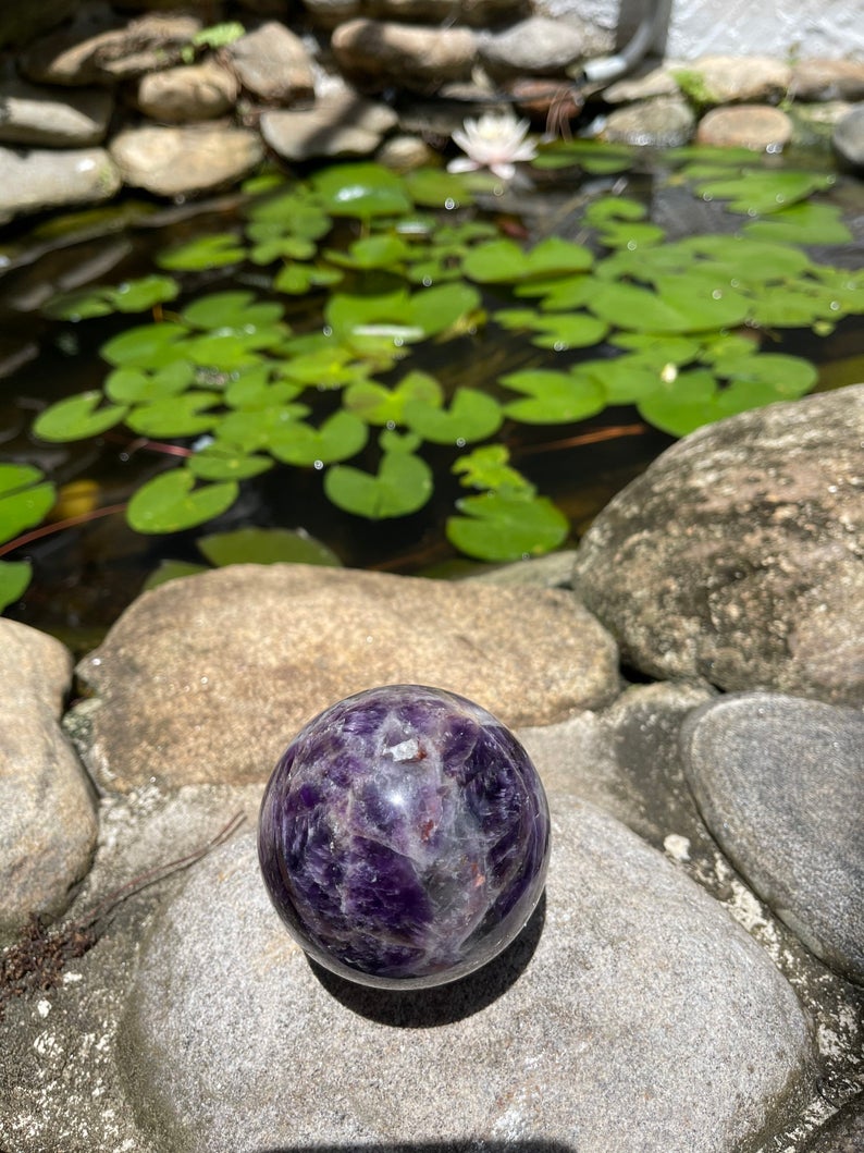 Nice Patterns Banded Dream Amethyst Sphere, Crystal Magic