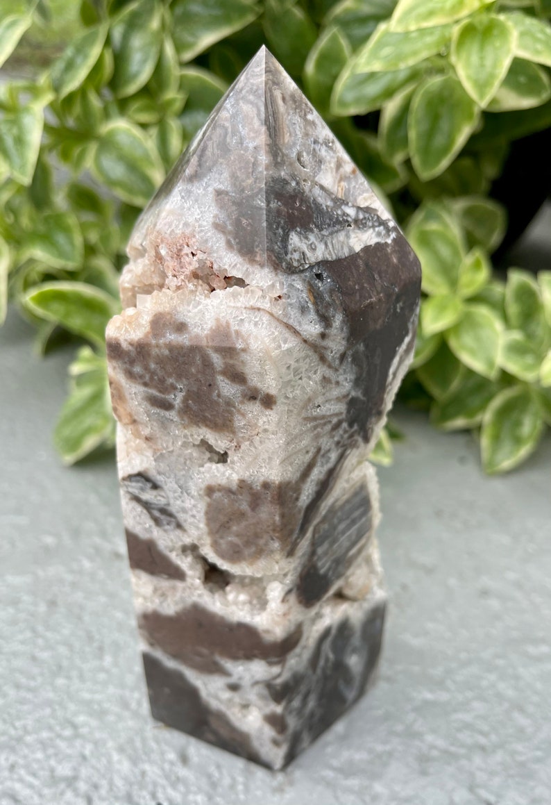 Large and Beautiful Sphalerite Tower, Natural White Sphalerite Quartz, Crystal Magic