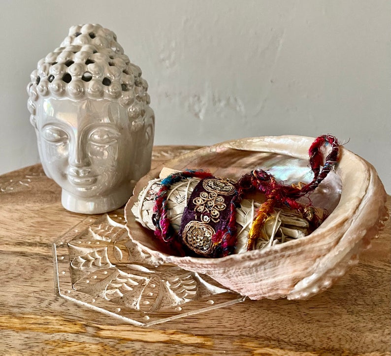 Meditation Set, Sage Bundle, Buddha Head, Gift Sets