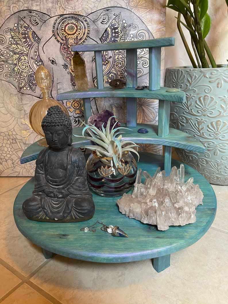 Galaxy Moon Meditation Set, Crescent Moon Tables, Home Decor