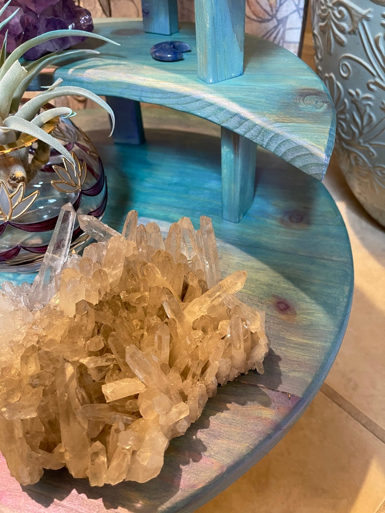 Galaxy Moon Meditation Set, Crescent Moon Tables, Home Decor