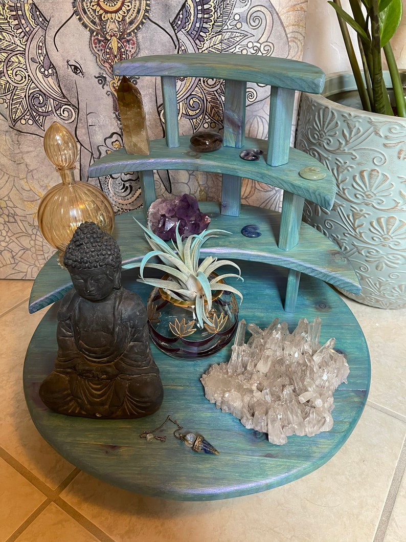 Galaxy Moon Meditation Set, Crescent Moon Tables, Home Decor