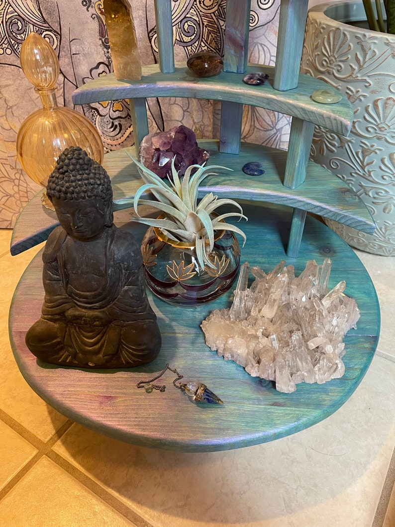 Galaxy Moon Meditation Set, Crescent Moon Tables, Home Decor