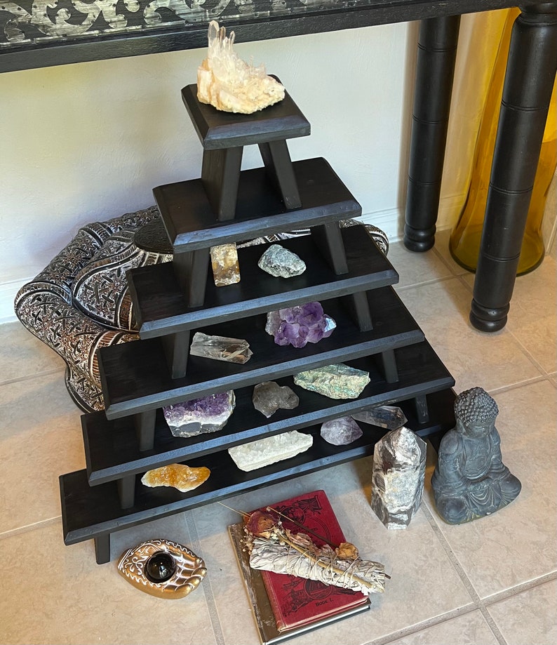 Shadow Black Collection, Temple Style Stacking Tables, Home Decor