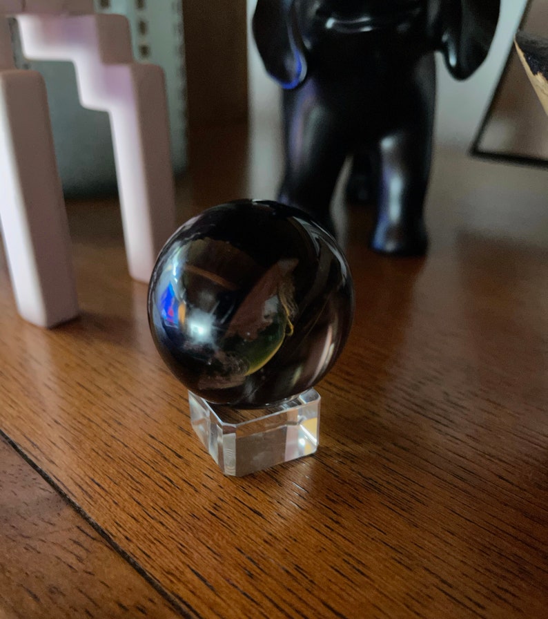 Vintage Glass Witches Ball, Vintage Hand Crafted Hand Blown Crystal Ball, Old World Vintage
