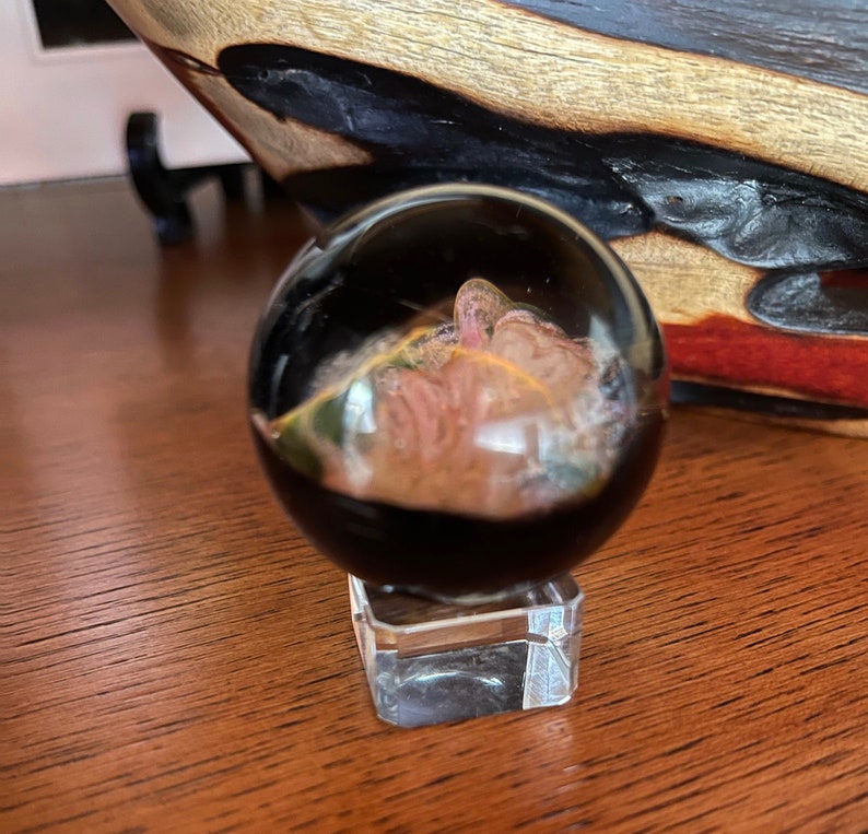 Vintage Glass Witches Ball, Vintage Hand Crafted Hand Blown Crystal Ball, Old World Vintage