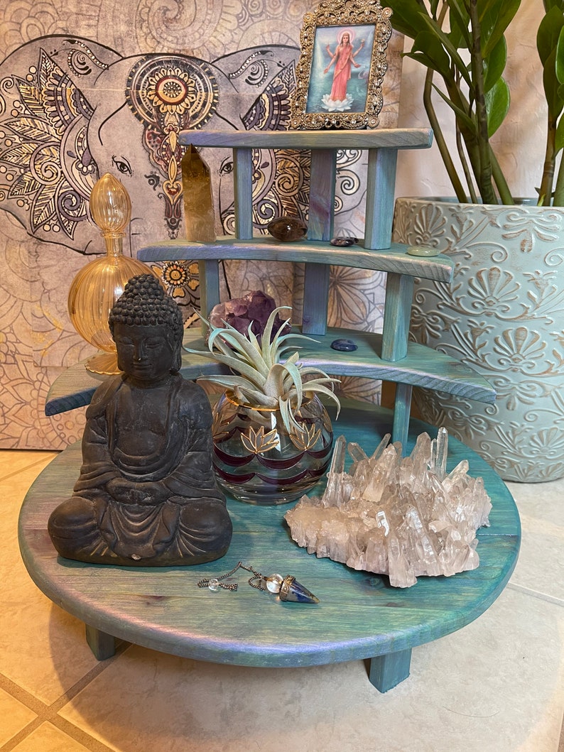 Galaxy Moon Meditation Set, Crescent Moon Tables, Home Decor