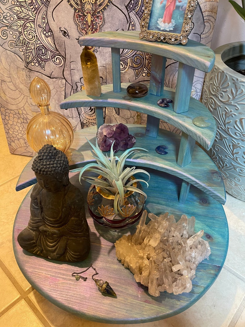 Galaxy Moon Meditation Set, Crescent Moon Tables, Home Decor