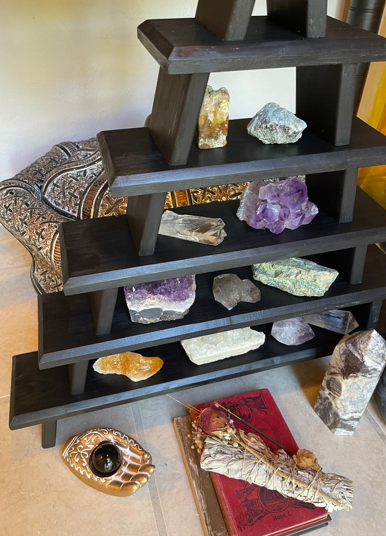 Shadow Black Collection, Temple Style Stacking Tables, Home Decor
