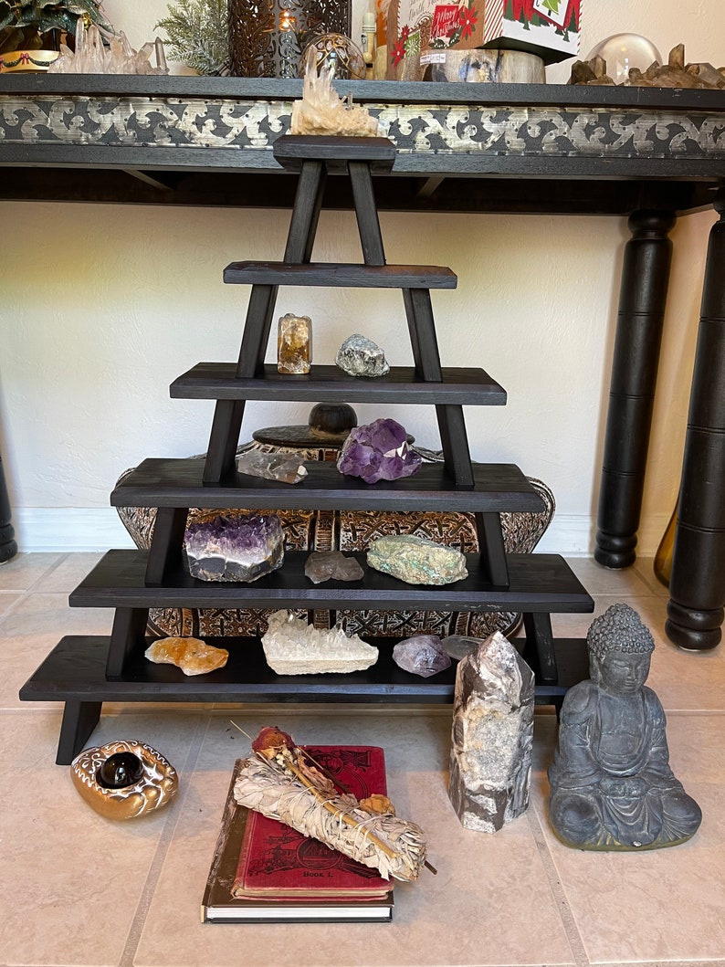 Shadow Black Collection, Temple Style Stacking Tables, Home Decor