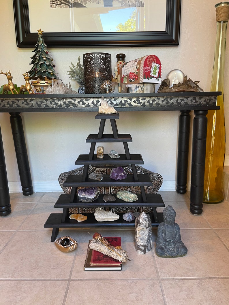 Shadow Black Collection, Temple Style Stacking Tables, Home Decor