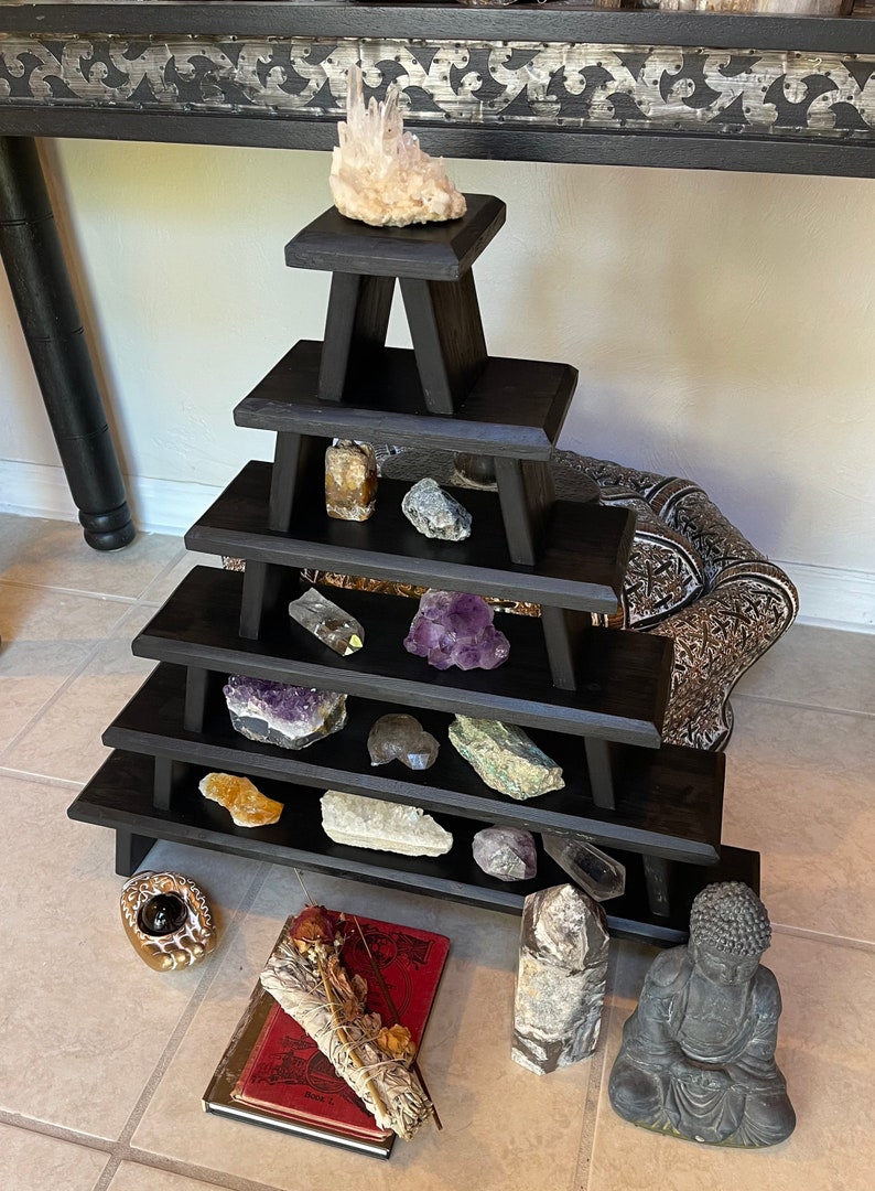 Shadow Black Collection, Temple Style Stacking Tables, Home Decor