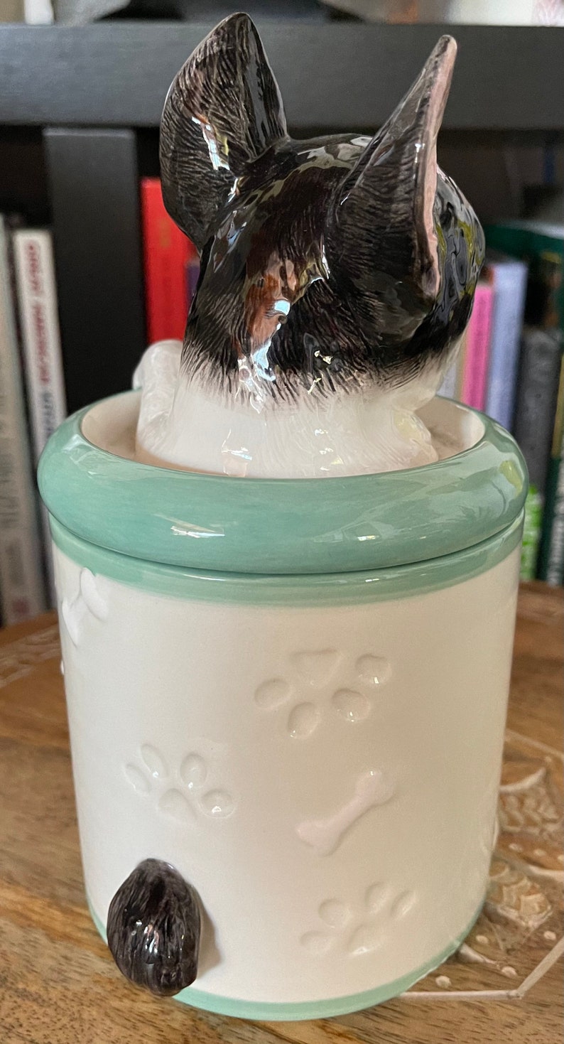Boston Terrier Gift, Vintage Boston Terrier Canister, Old World Vintage