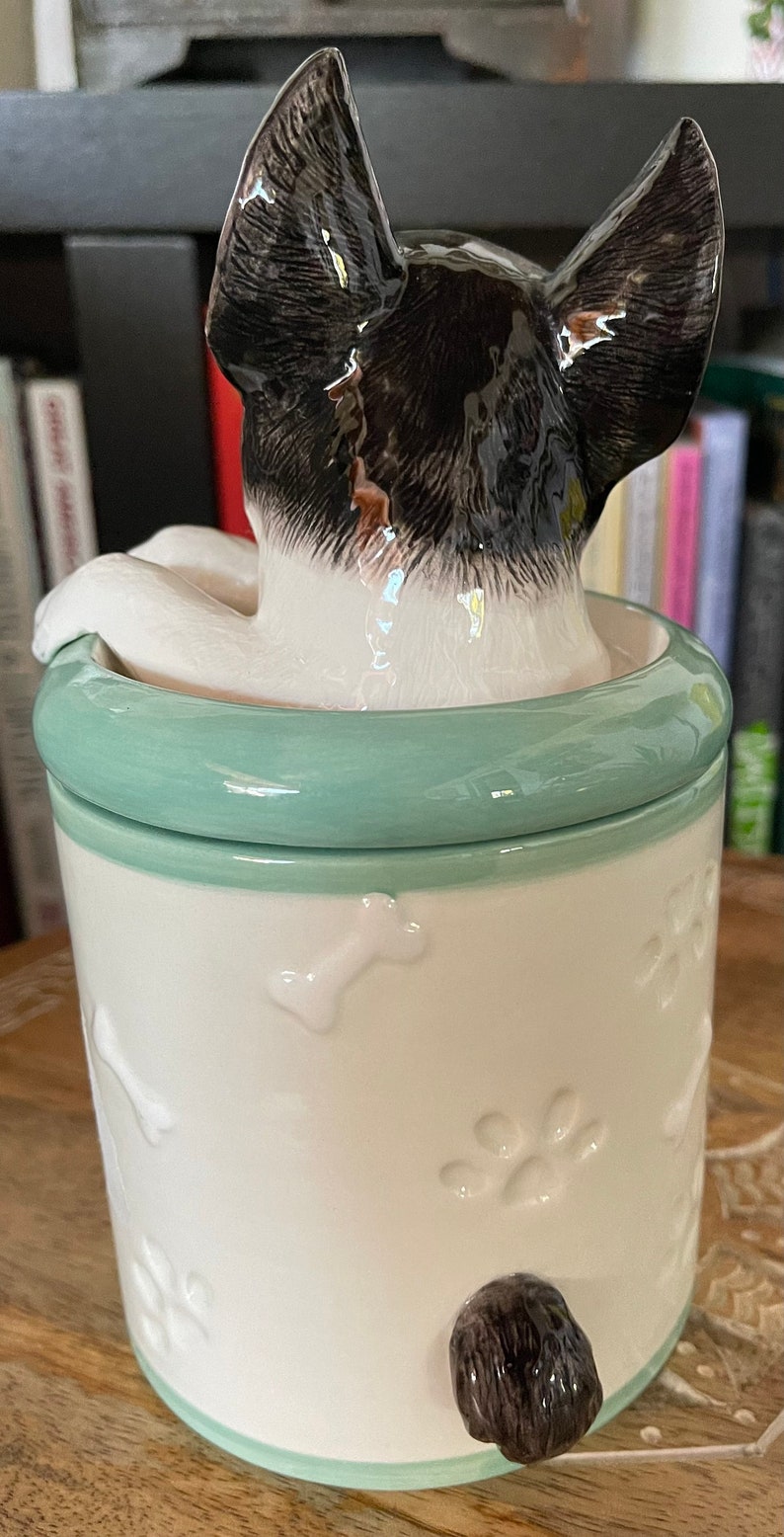 Boston Terrier Gift, Vintage Boston Terrier Canister, Old World Vintage