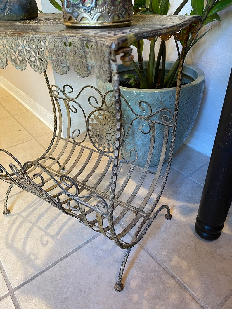 Spirited Bohemian Vintage Plant Stand, Old World Vintage