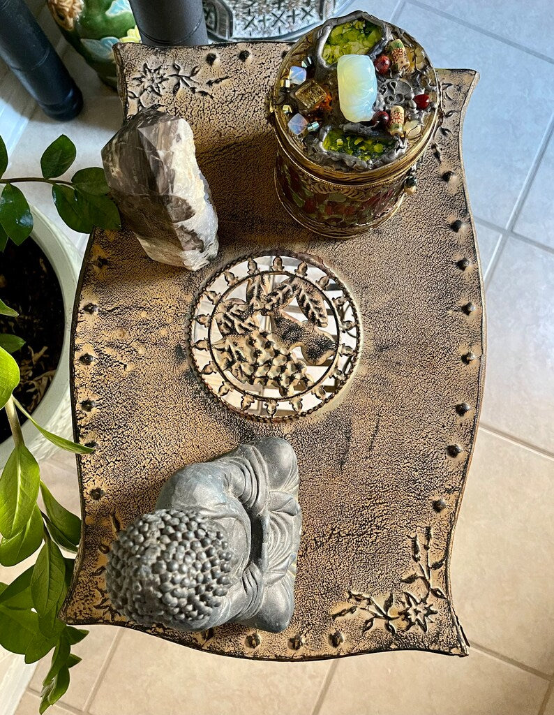 Spirited Bohemian Vintage Plant Stand, Old World Vintage
