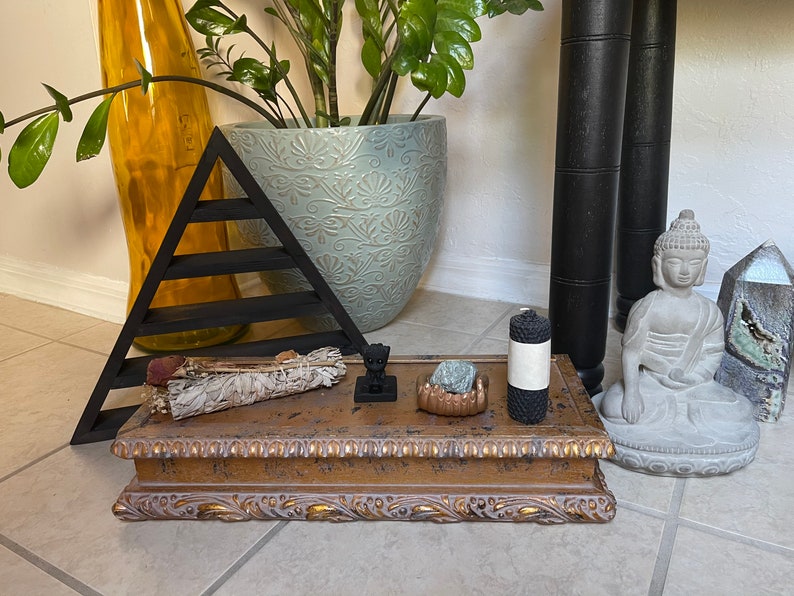 Triangle Altar, Triangle Shelf, Home Decor
