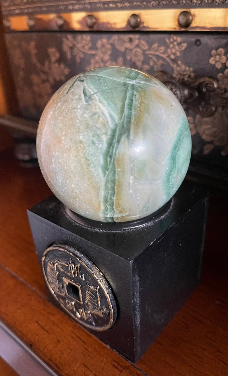 Amazonite Sphere, 2 Inch Amazonite Sphere, Crystal Magic