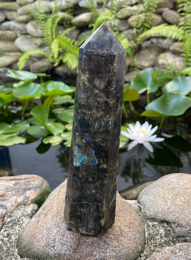 Tall With Gorgeous Flash, Tall Labradorite Tower, Crystal Magic
