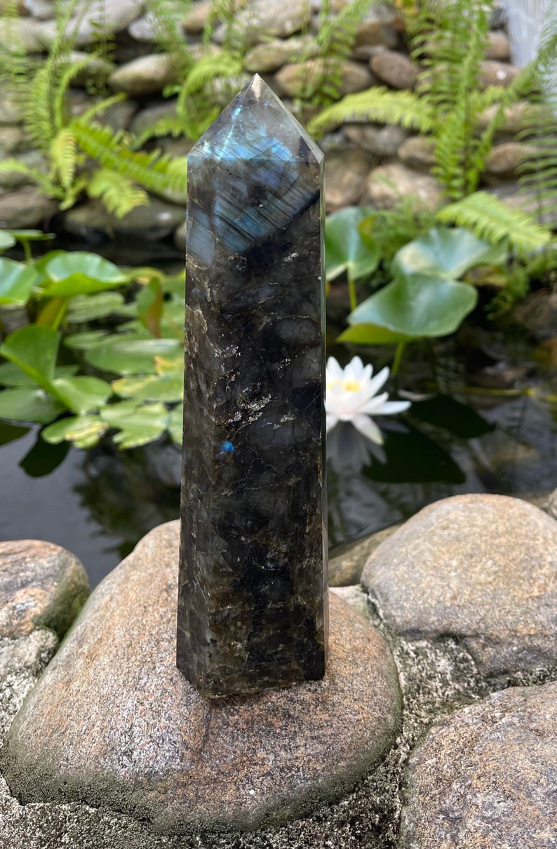 Tall With Gorgeous Flash, Tall Labradorite Tower, Crystal Magic
