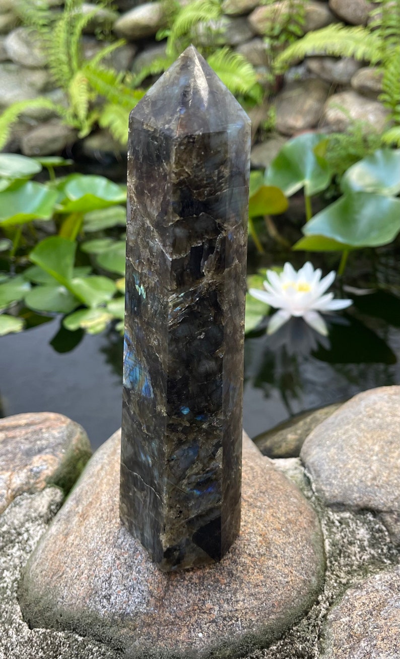 Tall With Gorgeous Flash, Tall Labradorite Tower, Crystal Magic