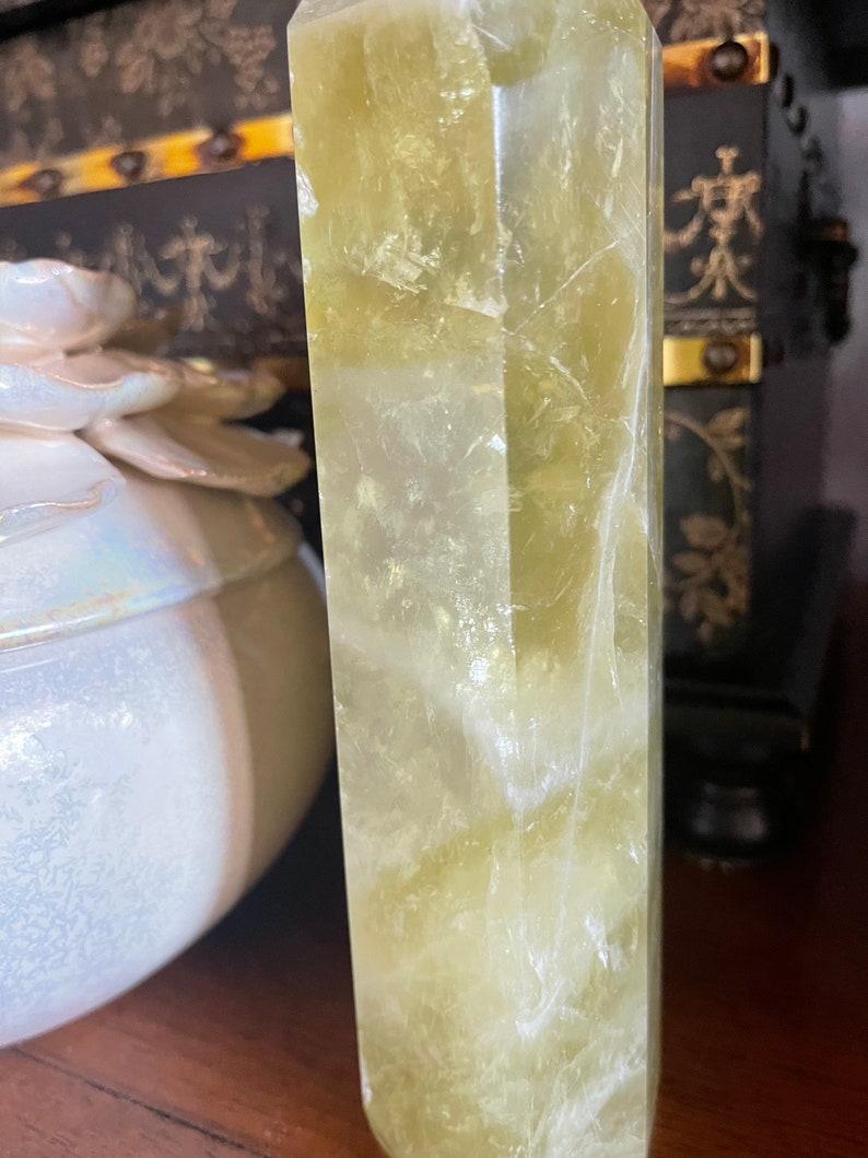 Tall Rainbow Citrine Tower, Rainbow Citrine from Brazil, Crystal Magic
