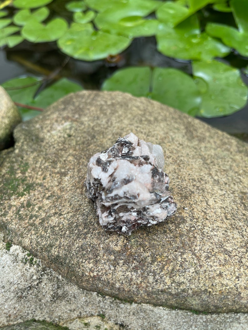 Rare Tourmaline in Matrix, Raw Tourmaline, Mica, Rose Quartz, Crystal Magic